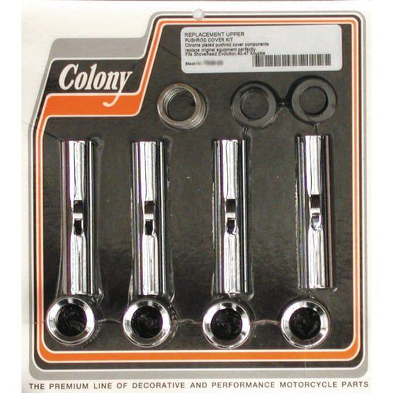 40-99 upper pushrod cover kit. Chrome
