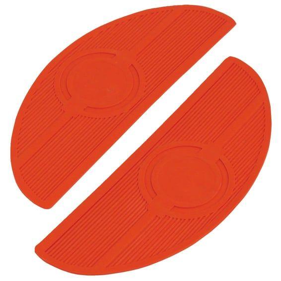 Oval repl. pads, floorboards. Red