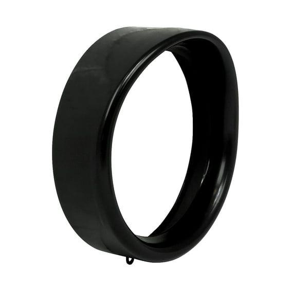 Recessed trim ring with visor. 7" headlamp. Black