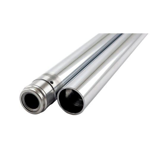 Fork tubes 41mm, 28-1/4". show chrome