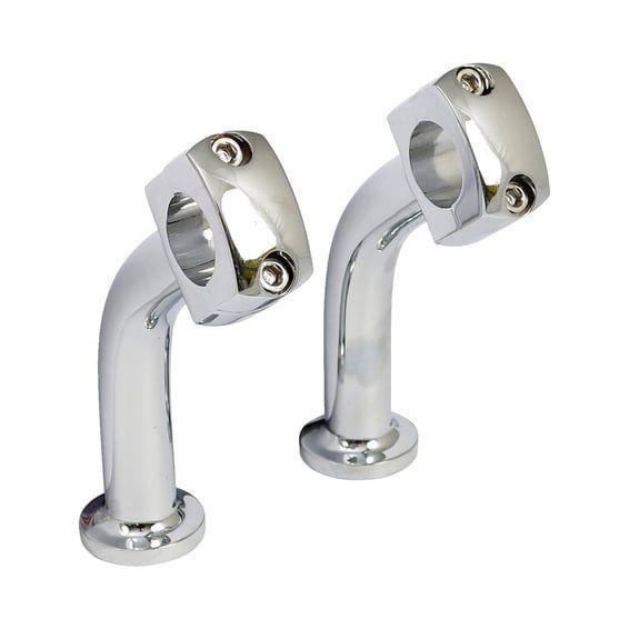 Domed Pullback riser set. 5" rise. Chrome