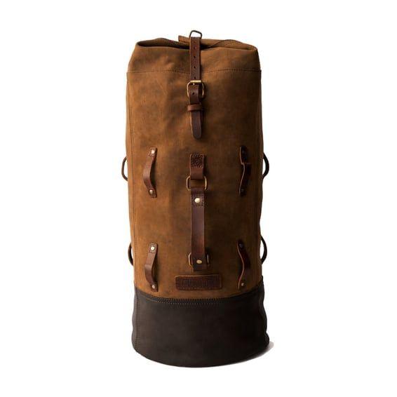 Trip Machine, Military duffle bag. Tobacco brown