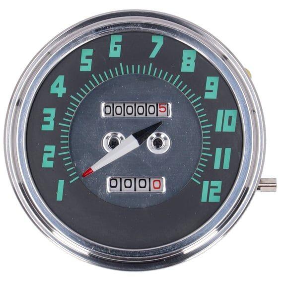 FL speedometer, '48-61 face', green. 1:1 mph