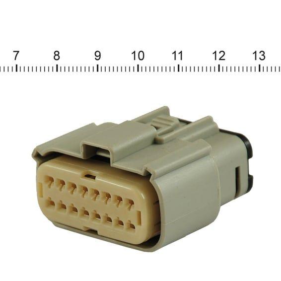 NAMZ, Molex MX-150 connector. Gray, plug, 16-pin
