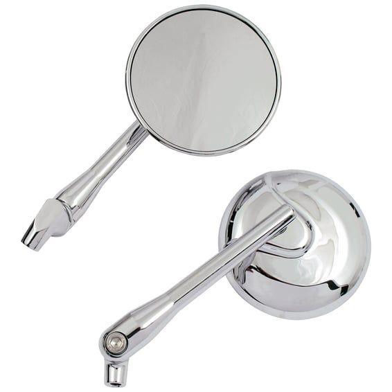 Round, rotatable stem mirror set