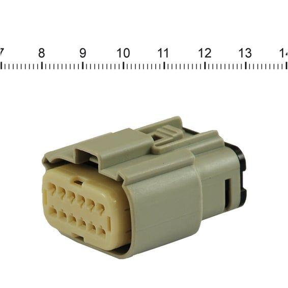 NAMZ, Molex MX-150 connector. Gray, plug, 12-pin