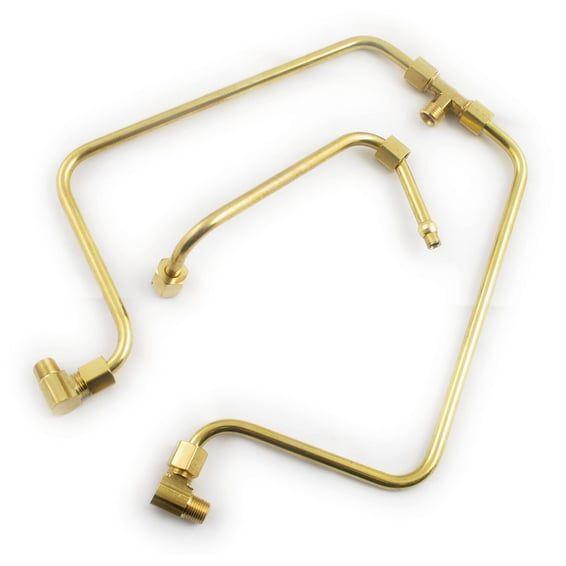 'Old STF' dual rocker box oil lines. Brass