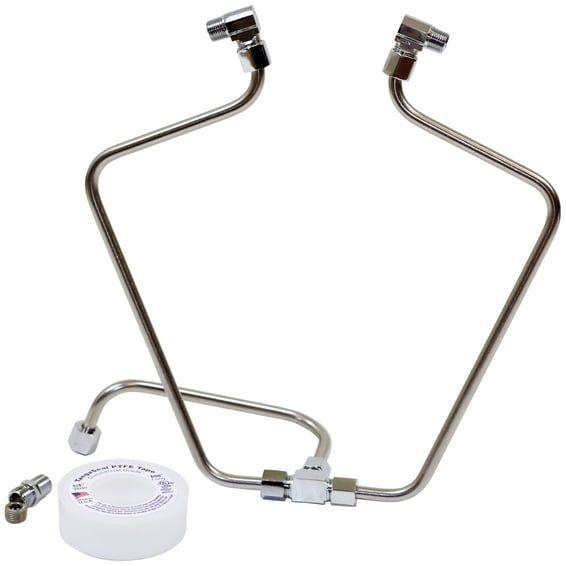 'Old STF' dual rocker box oil lines. Stainless