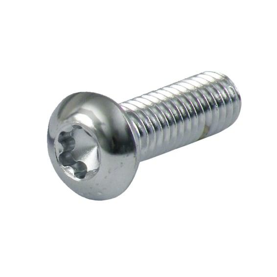 Chrome button torx bolt 1/4-20 x 2 1/4