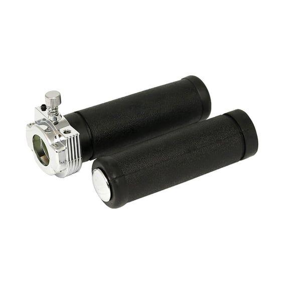 OEM style throttle assembly with grips, single cable. Chrome