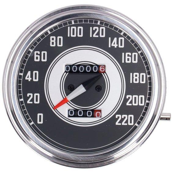 FL speedometer, '41-45 face', silver/black. 1:1 kmh