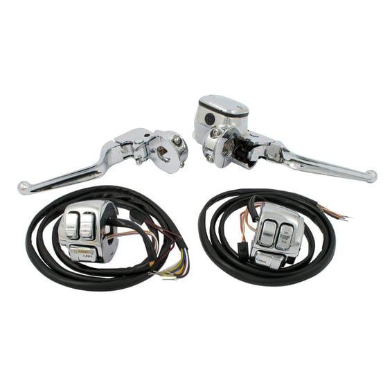 Handlebar control kit chrome 11/16" bore