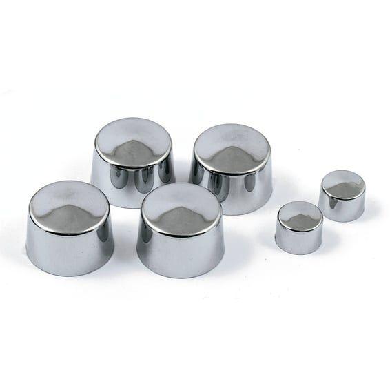 Smoothtopps, push-on bolt cover set. Chrome