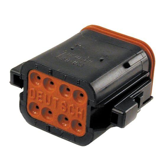NAMZ, Deutsch DT connectors. Black, plug housing, 8-pins