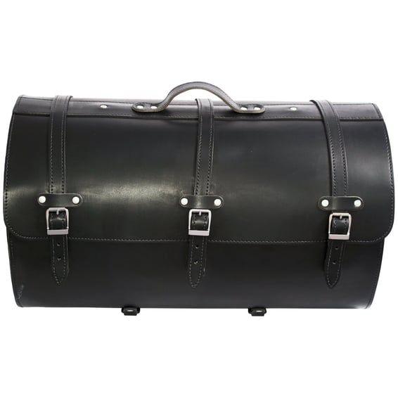 motorcycle leather suitcase. 67 liter. Black