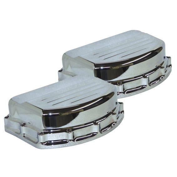 Rocker covers. custom style aluminum. Chrome
