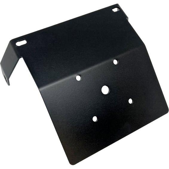 DMP, under fender license plate holder. Black