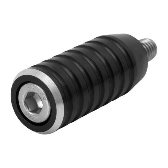 shifter end peg ribbed. Black anodized