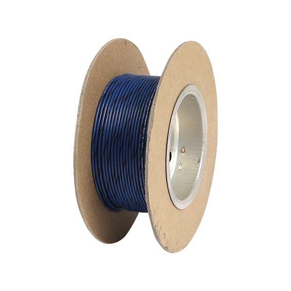 NAMZ, wire on spool. 18 gauge, 100ft. Blue/Black stripe