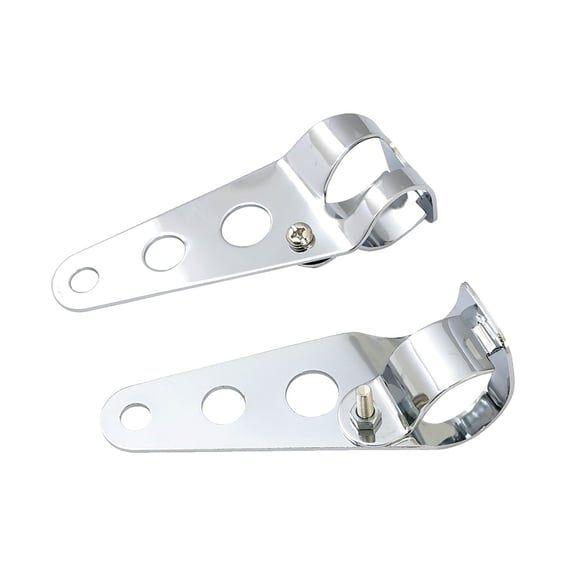 Frisco, side mount headlamp bracket set. Chrome