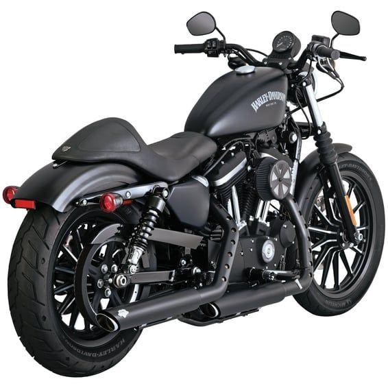 Twin slash 3" slip-on PCX mufflers. black