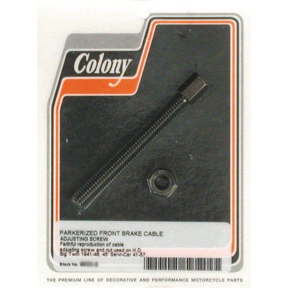 front brake cable adjuster. Black parkerized