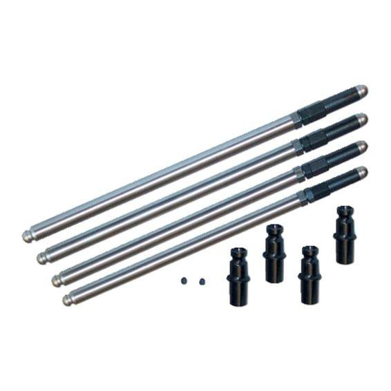 adj. chromoly pushrods with solid converters. +.075"
