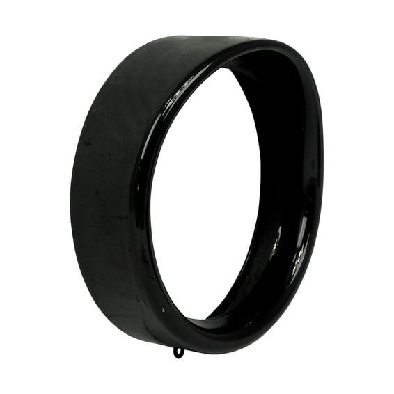 Recessed trim ring with visor. 7" headlamp. Gloss black