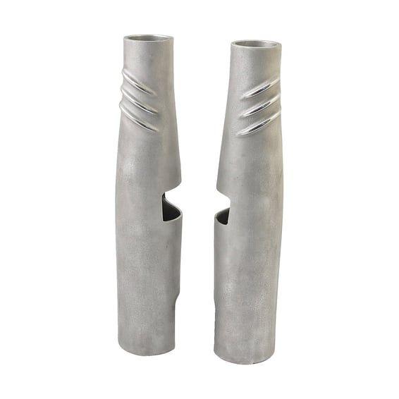 Bombshell 49 upper fork tube covers. Semi-Polished