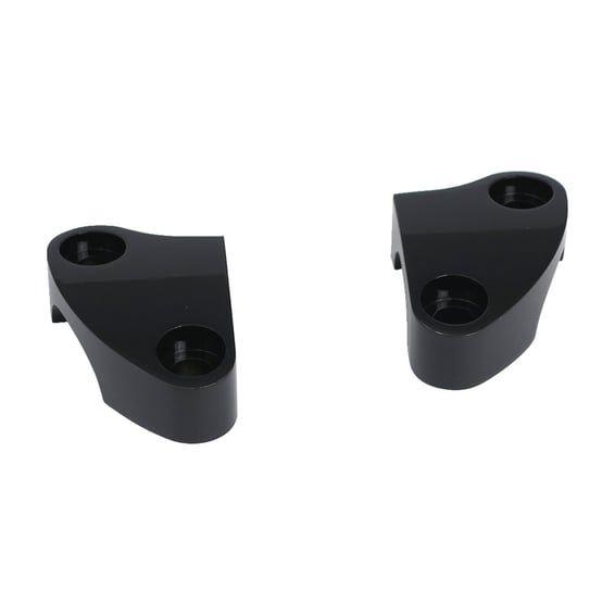 Handlebar top clamp set. Black, plain