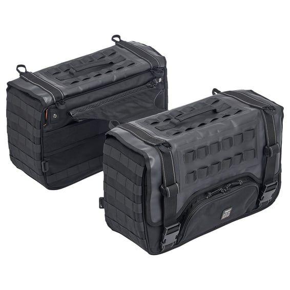 Exfil-36 throw-over saddlebags. Black