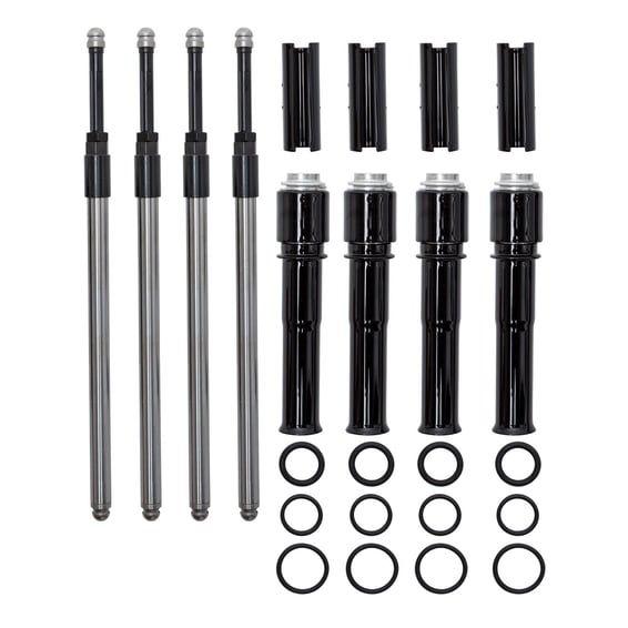 Twin Cam Quickee pushrod & cover kit. Gloss black