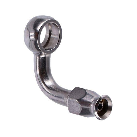 7/16" (11mm) banjo fitting 90 degree bend. SS