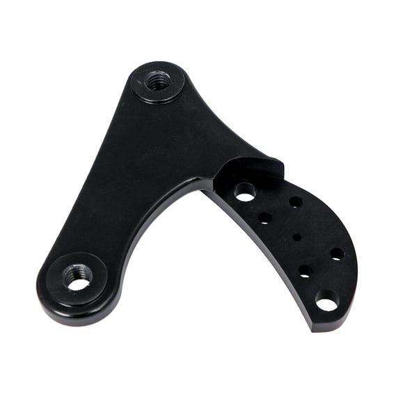 K-Tech 2-piston caliper mounting bracket left. Black