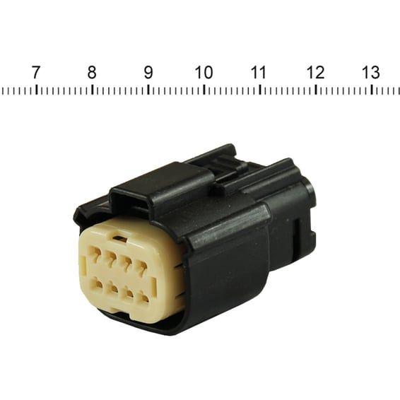 NAMZ, Molex MX-150 connector. Black, plug, 8-pin
