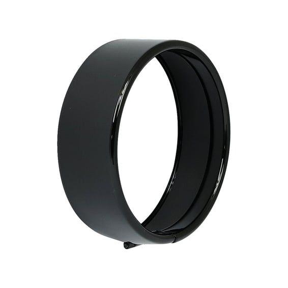 Recessed trim ring. 5-3/4" headlamp. Gloss black