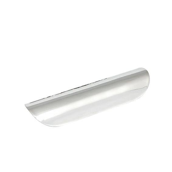 Universal smooth heat shield 7" long chrome