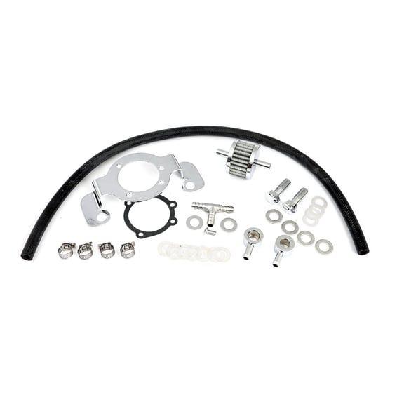 Air cleaner adapter bracket kit. Chrome