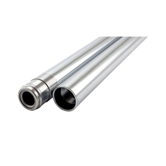 Fork tubes 41mm, 24-3/8". show chrome