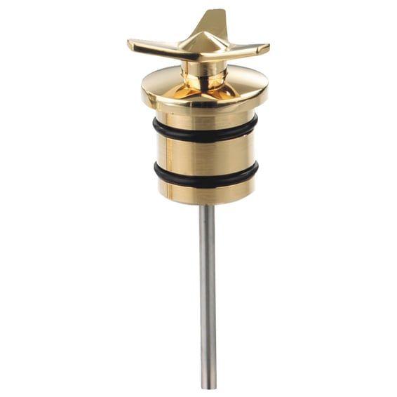 Spinner oil tank plug. Brass. Polished