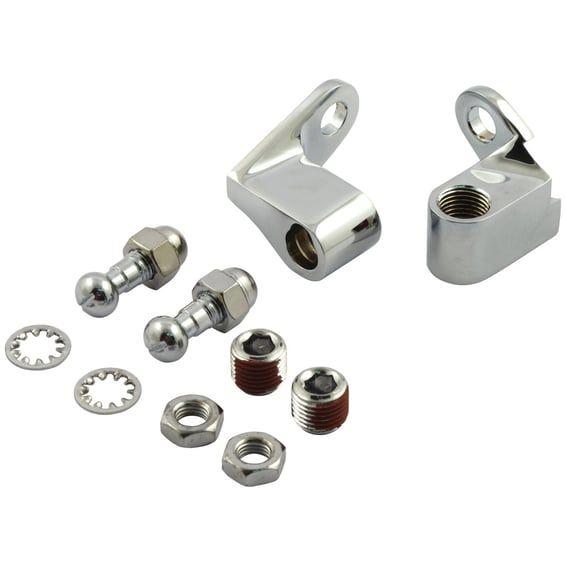 Switch housing turn signal mount kit. Chrome