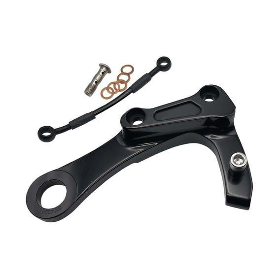 Softail rear caliper bracket. All black