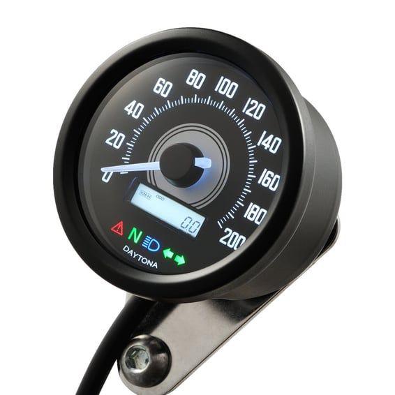 Velona 60mm speedometer black 200kmh
