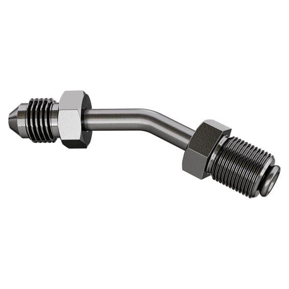 hydraulic clutch adapter. Angled. Stainless