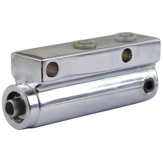 Girling type remote rear master cylinder. Chrome