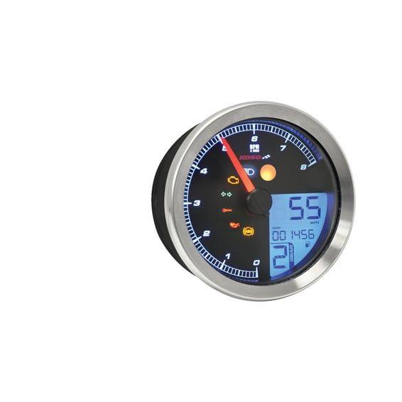 KOSO, HD-01-04 95mm speedometer / tachometer. Silver