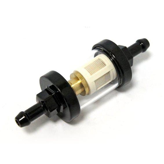 Clear-view fuel filter, 1/4" ID. Black