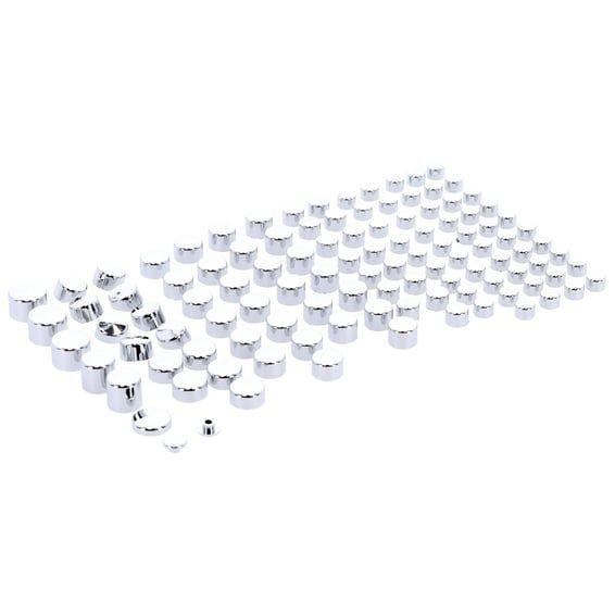 Smoothtopps, push-on cover set (111pc). Chrome