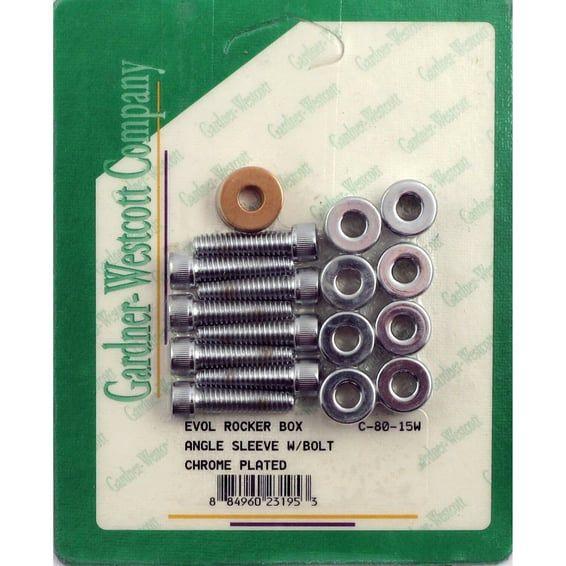 GW, rocker box top bolt kit. Allen, chrome