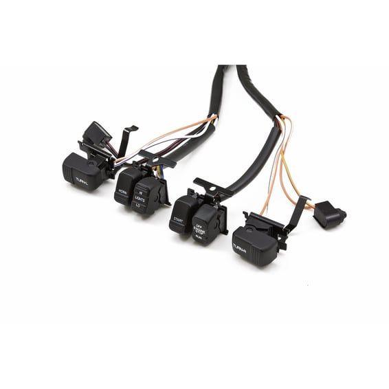 Handlebar wire & switch kit. Black switches